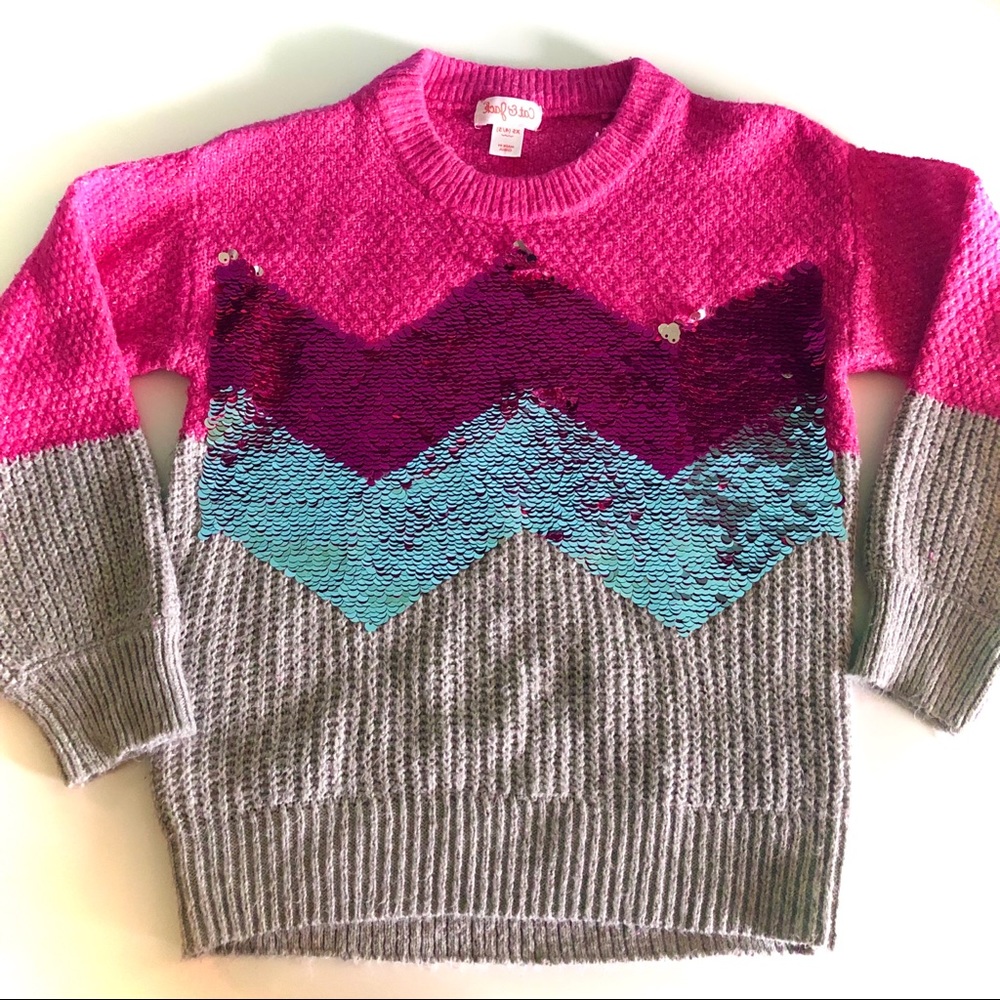 NWOT 4/5T Cat & Jack Knitted Sequin Sweater